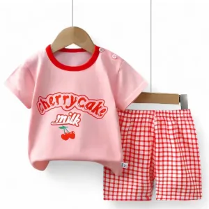 Summer Cartoon Short Sleeve Suit for Children