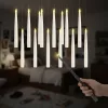 floating candles lights, scary decorations, hanging candles