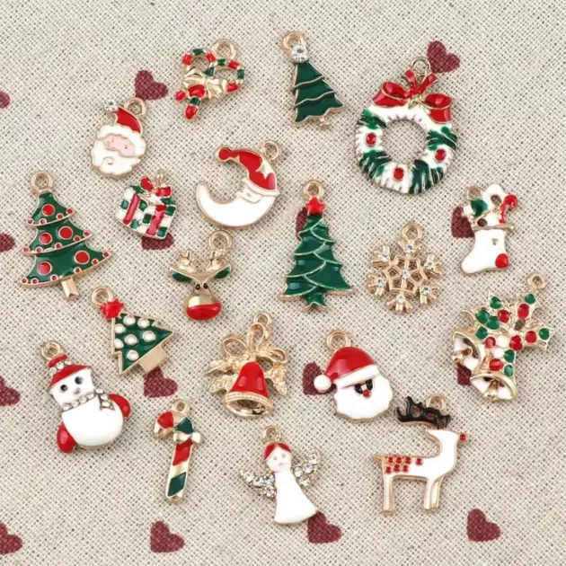 christmas necklace pendant, christmas charm