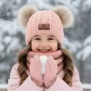 hat and scarf set, winter hat and scarf set, hat scarf and gloves set