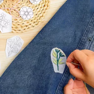 embroidery transfer paper, stick and stitch embroidery, water soluble paper for embroidery
