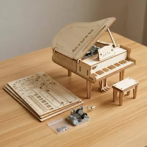 Wooden Paino Model Building Blocks Assembly Toy for Kids