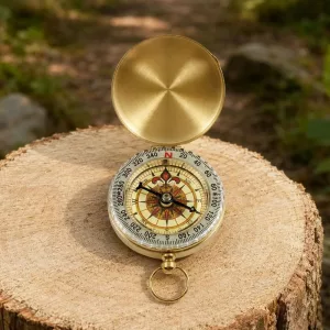 Golden Pocket Compass for Kids
