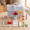 wooden doctor play set