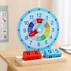 Interactive Montessori Clock Educational Toy for Teaching Time