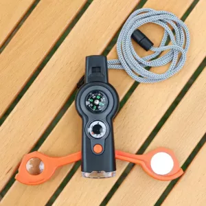 7-in-1 Multifunctional Survival Whistle Compass Outdoor Toy for Kids