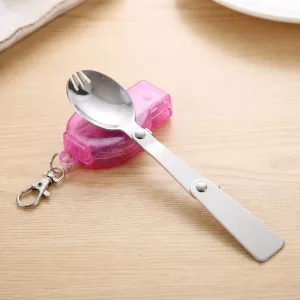 Foldable Stainless Steel Travel Utensils for Kids