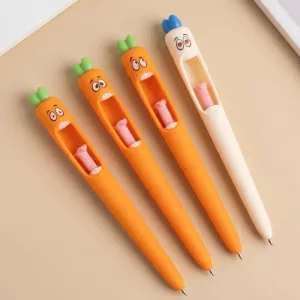 4pcs Cute Carrot Gel Pen for Kids