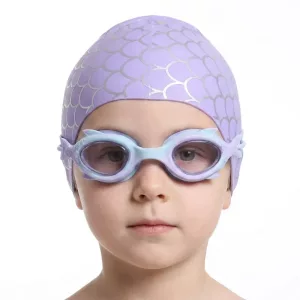 Silicone Anti-Fog Fish Swimming Goggles and Cap Set for Kids