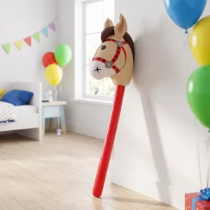 Inflatable Stick Horse Head Balloon for Kids