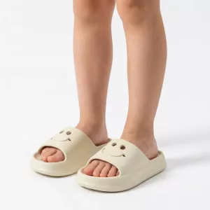 Non-Slip Thick Sole Summer Slippers Soft Beach Slides with Holes for Kids