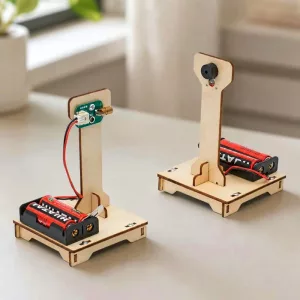 DIY Wooden Infrared Alarm Model Science Experiment STEM Toy