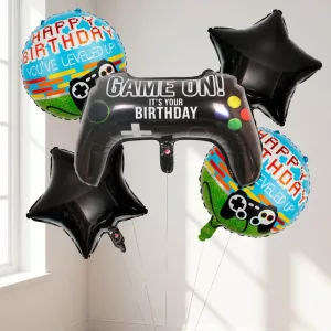 5pcs Videogames Controller Party Foil Balloon Set