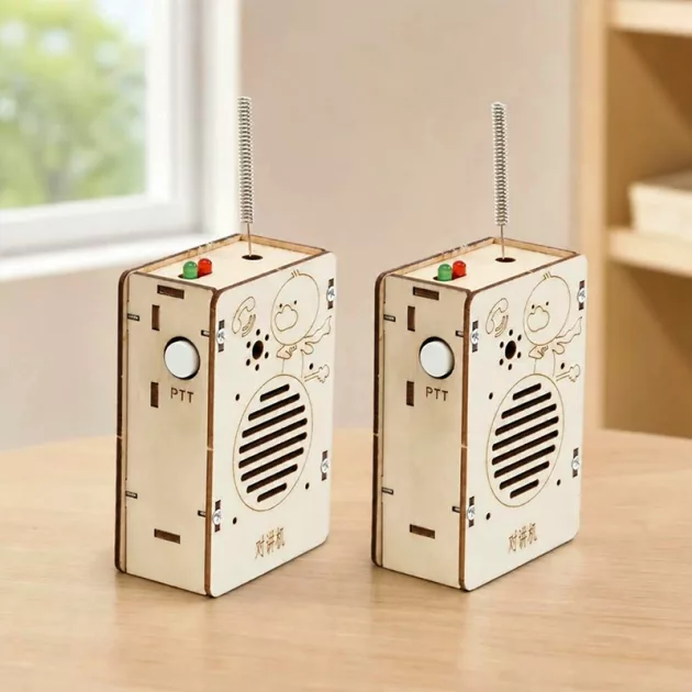 3d wooden puzzle, walkie-talkie building blocks
