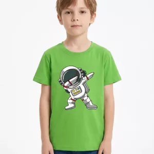 Cute Astronaut Cotton Summer T-Shirt for Kids
