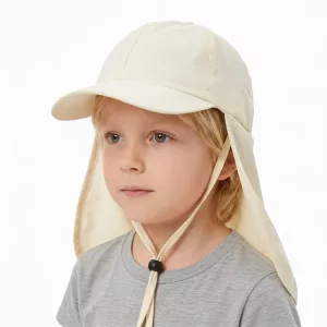 UV Protection Baseball Cap Bucket Hat with Neck Cover for Kids