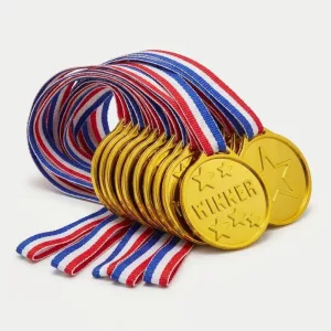 10pcs Sports Golden Medal Winner Prize for Kids