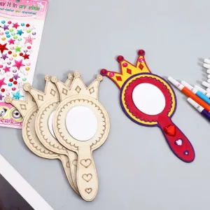 8pcs DIY Wooden Painting Mirror Art Kit for Kids