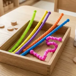 6pcs Silicone Sensory Sticks Fidget Toy for Kids