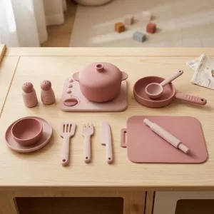 13pcs Silicone Cooking Utensils Kitchen Pretend Play Toy Set