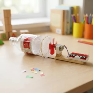 Wooden DIY Vacuum Cleaner Science Experiment for Kids