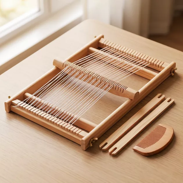 wooden weaving loom