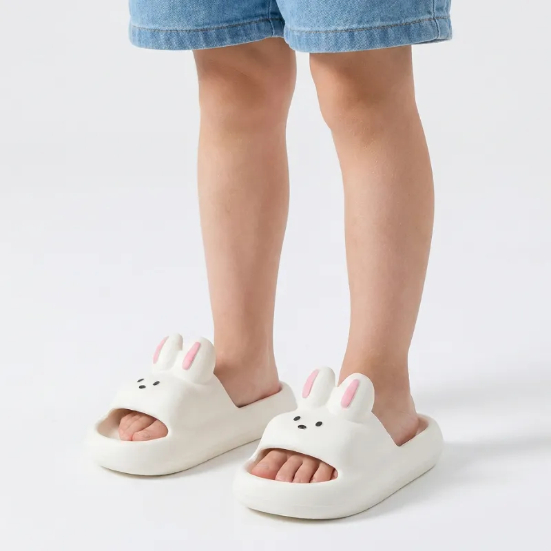 Cute Rabbit Non-Slip Thick Sole Summer Slippers Soft Beach Slides for Kids