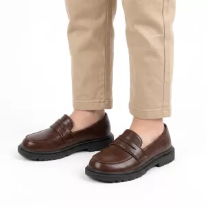 Kid's Elegant Soft Loafers Stylish Round-Toe Slip-On Shoes