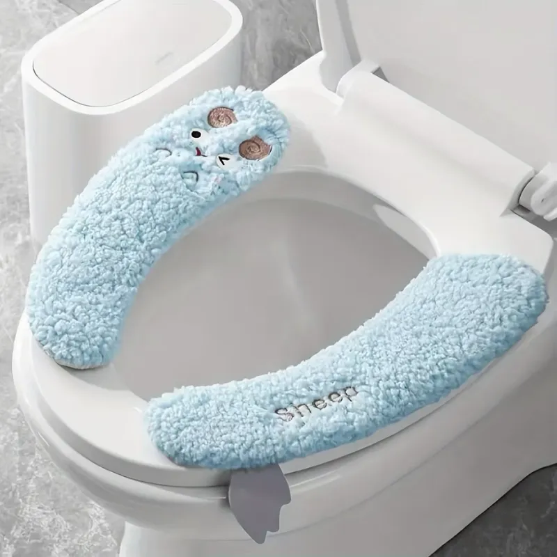 Cute Plush Cotton Toilet Seat Cover for Kids