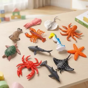 12pcs Marine Life Animals Toy Set for Kids