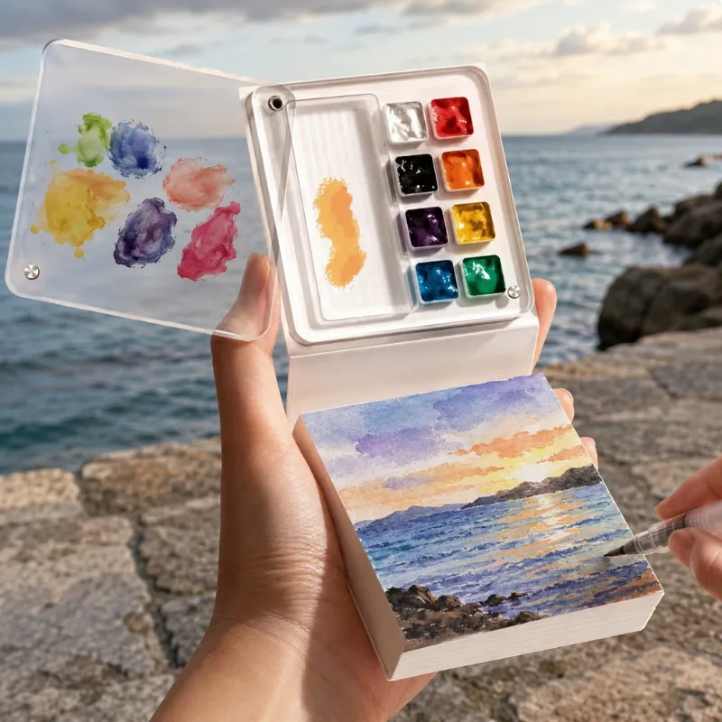 Portable Watercolour Painting Book Art Kit for Kids