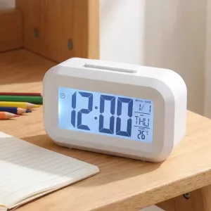 Standalone Digital LED Alarm Clock Temperature Display with Backlight for Kids