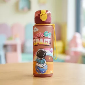 Space-Themed Insulated Leakproof Sippy Water Bottle for Kids