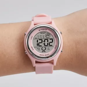 Waterproof Digital Light-Up LED Wrist Watch for Kids