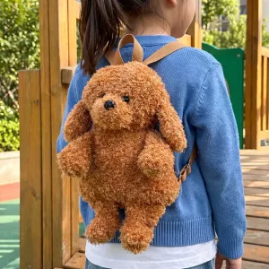 Cute Soft Dog Backpack Plush Bag for Kids