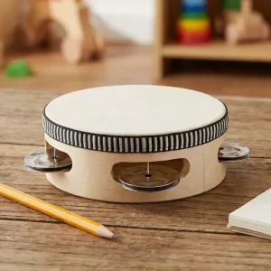 Hand-Held Drum Tambourine Percussion Musical Instrument Toy for Kids