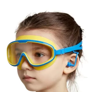 Silicone Anti-Fog Swimming Goggles with Ear Plugs for Kids