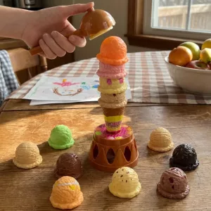 Ice Cream Stack-Up Balance Game for Kids