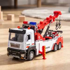 Double-Hook Tow Truck Model Toy for Kids