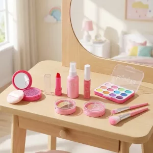 Makeup Box Cosmetic Set Pretend Play Toy for Kids