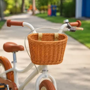 Bike Handlebar Front Wicker Basket for Kids