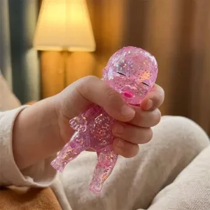 Stress Relief Glitter Baby Squishmallow Sensory Fidget Squeeze Toy for Kids