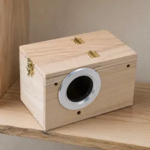 Wooden Bird House Parakeet Nesting Box