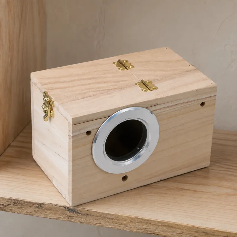 Wooden Bird House Parakeet Nesting Box