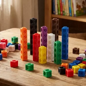 100pcs Colourful Magnetic Maths Cube Blocks for Kids